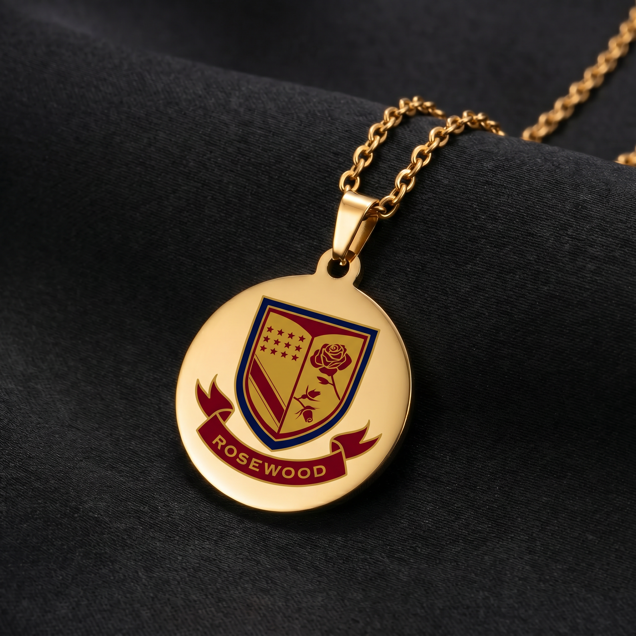 Rosewood Secondary graduation necklace